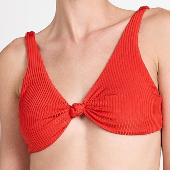 Pilyq PQ Swim Drew Knot Bikini Top Swimwear Size Large NEW Retail $80 TOP ONLY - Picture 3 of 16